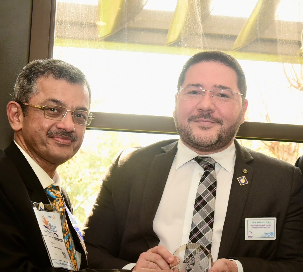 Carlos Eduardo com Bharat Pandya